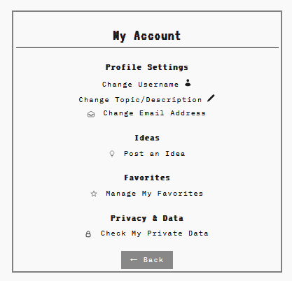 Another screenshot of the Camille app interface